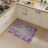 Cascading Wisteria Rose Floral Area Rug