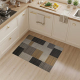 Textured Geometric Patchwork Area Rug