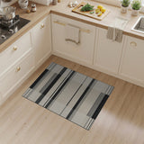 Striped Geometric Modern Bold Black White Striped Geometric Area Rug