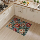 Blush Peony Blooms Area Rug