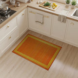 Geometric Modern Orange Vibrant Orange Geometric Area Rug