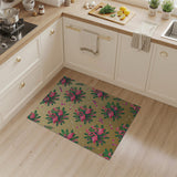 Pink Flamingo Flock on Gold Area Rug