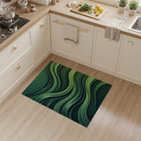 Emerald Wave Geometric Area Rug