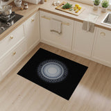 Intricate Grey Mandala Round Area Rug