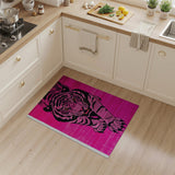 Bold Pink Tiger Geometric Area Rug