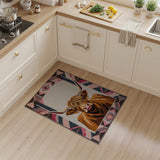 Multi-color and Patterns Shaggy Highland Cow Southwestern Rug