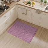 Pink Geometric Modern Pink Gingham Plaid Area Rug
