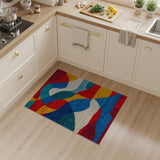 Vibrant Multi-color and Patterns Vibrant Geometric Abstract Area Rug