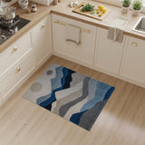 Blue Mountain Peaks Geometric Area Rug