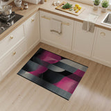 Geometric Modern Pink Grey Geometric Abstract Area Rug