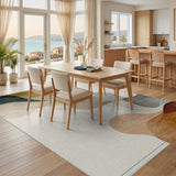 Abstract Brown Tan Flow Area Rug