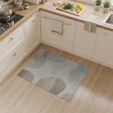 Beige and Neutral Abstract Area Abstract Organic Shapes Beige Area Rug