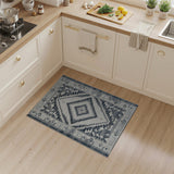 Grey Southwestern Diamond Geometric Rug