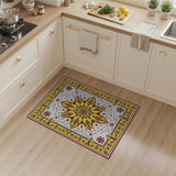 Radiant Yellow Mandala Persian Rug
