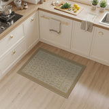 Geometric Modern Beige Woven Geometric Border Area Rug