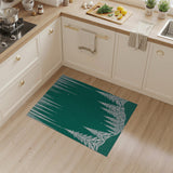 Snowy Pine Forest Icicle Area Rug