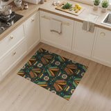 Green Camping Adventure Washable Area Rug