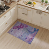 Whimsical Pink Mermaid Underwater Area Rug