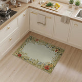 Vintage Floral Border Area Rug