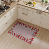 Cherry Border Pink Area Rug