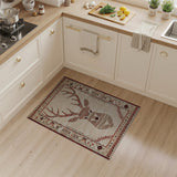 Tribal Deer Head Southwestern Area Rug