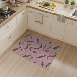 Vibrant Pink Wavy Abstract Abstract Area Area Rug