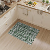 Crisp Green Grid Geometric Area Rug