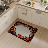 Vibrant Polka Dot Bubble Frame Area Rug