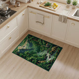 Jurassic Dinosaur Forest Valley Area Rug