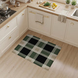 Green Black Buffalo Plaid Rustic Area Rug