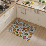 Whimsical Christmas Cookies Trees Pattern Rug