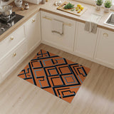Geometric Modern Bold Orange Geometric Modern Area Rug