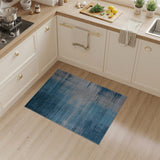 Navy to Teal Ombre Distressed Area Rug