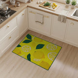 Zesty Lemon Yellow Fruit Area Rug