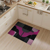 Multi-color and Patterns Bold Pink Black Geometric Modern Area Rug