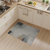 Grey Abstract Grey Organic Shapes Area Rug