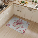Pink Rose Blush Pink Rose Floral Vintage Area Rug