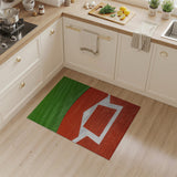 Baseball Pitcher's Mound Area Rug - Green Turf Red Dirt