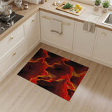 Fiery Lava Flow Red Area Rug