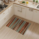 Bold Orange Geometric Stripe Area Rug