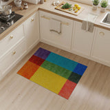 Multi-color and Patterns Vibrant Multi-Color Geometric Block Area Rug