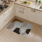 Abstract Area Grey Modern Abstract Grey Wave Area Rug