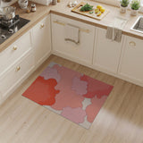 Abstract Cloudscape Area Rug in Red Pink