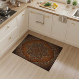 Traditional Persian Ornate Brown Traditional Persian Area Rug