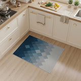 Blue Ombre Geometric Mountain Area Rug