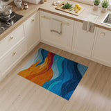 Sunset Waves Abstract Area Rug