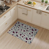 Deep Pink Floral Vine Area Rug