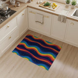 Multi-color and Patterns Rainbow Wave Starry Area Rug