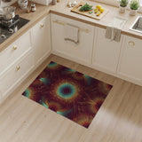 Vibrant Music Notes Mandala Area Rug