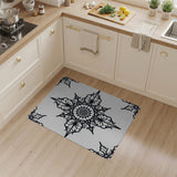 Exquisite Black White Mandala Area Rug